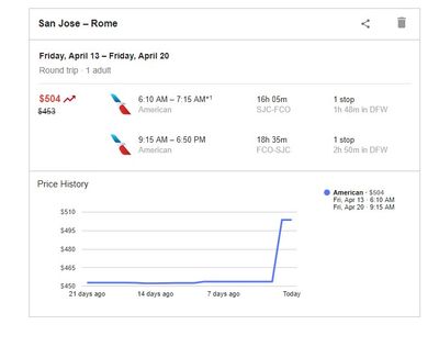 Google Flights "Flight Tracker" feature is the BEST!!!