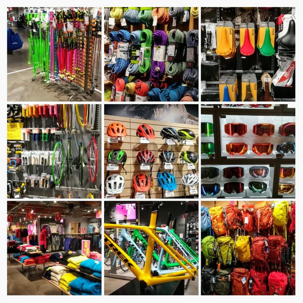 Caption - How to show coloured product in a sport shop - Local Guide @ermest
