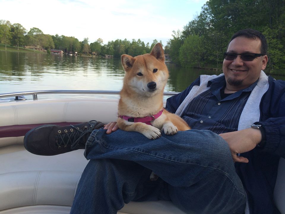 I'm on a boat!  ~with Mochi