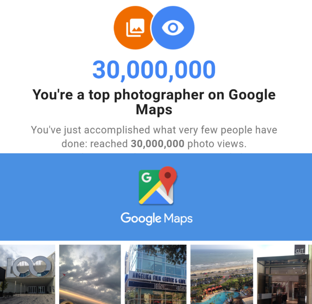 30 Million Views on Google Maps