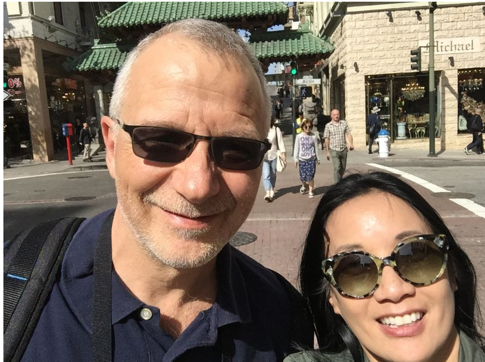 Karen and Connect Moderator Ermes Tuon at the Local Guides Summit in San Francisco, October 2017. “I took him on a walking San Francisco tour before the welcome reception, “ says Karen.