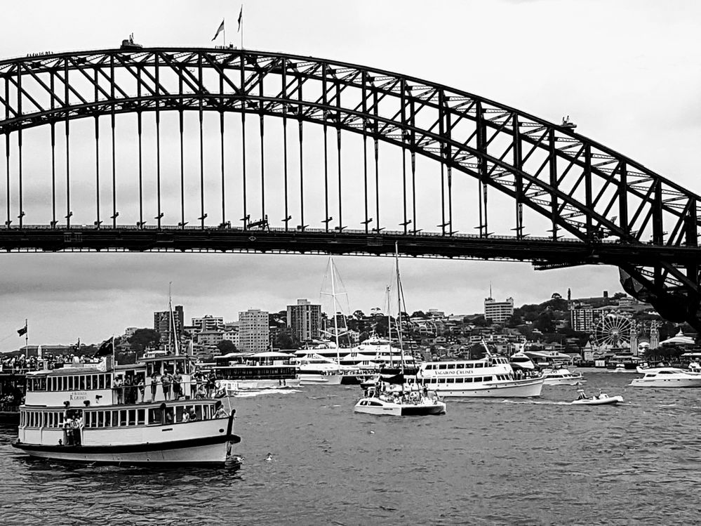 Sydney Harbour Boat parade on Australia day 2018