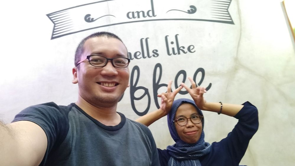 selfie with Nunung Afuah