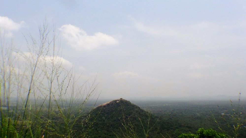 Pidurandaga ( the ruins of an ancient  monastry ) from top of sigiriya rock