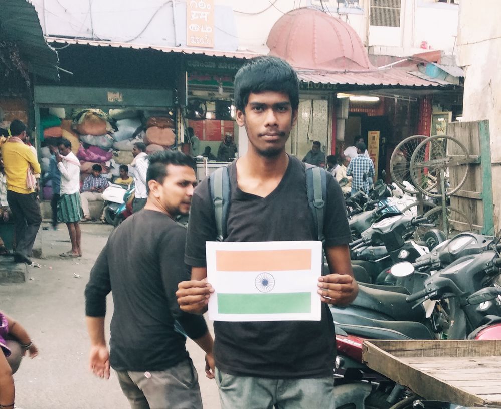 Me with National Flag of India.