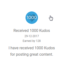 Received 1000 Kudos