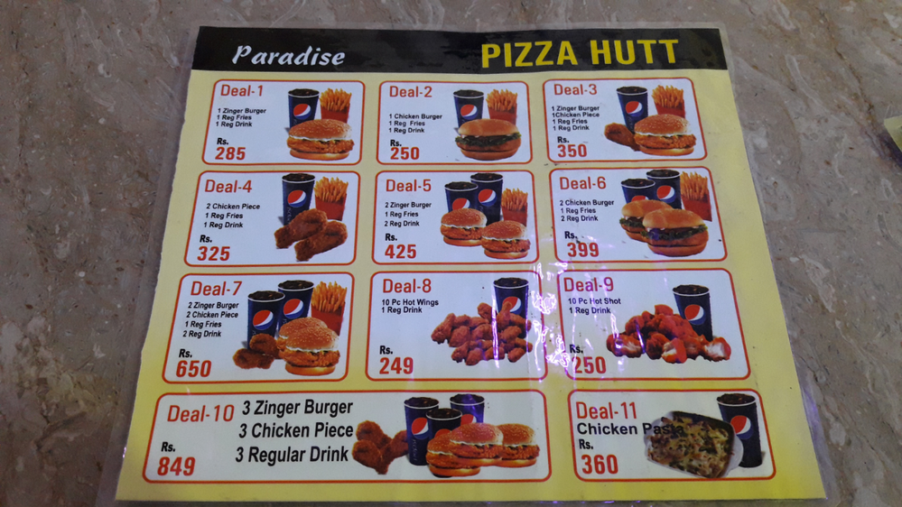 Special deal of Pizza Hut, Ghakhar