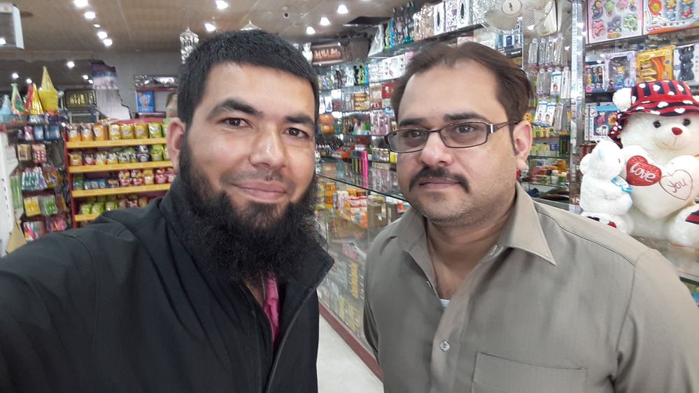 A memorable selfie with the owner of MM Mart, Ghakhar