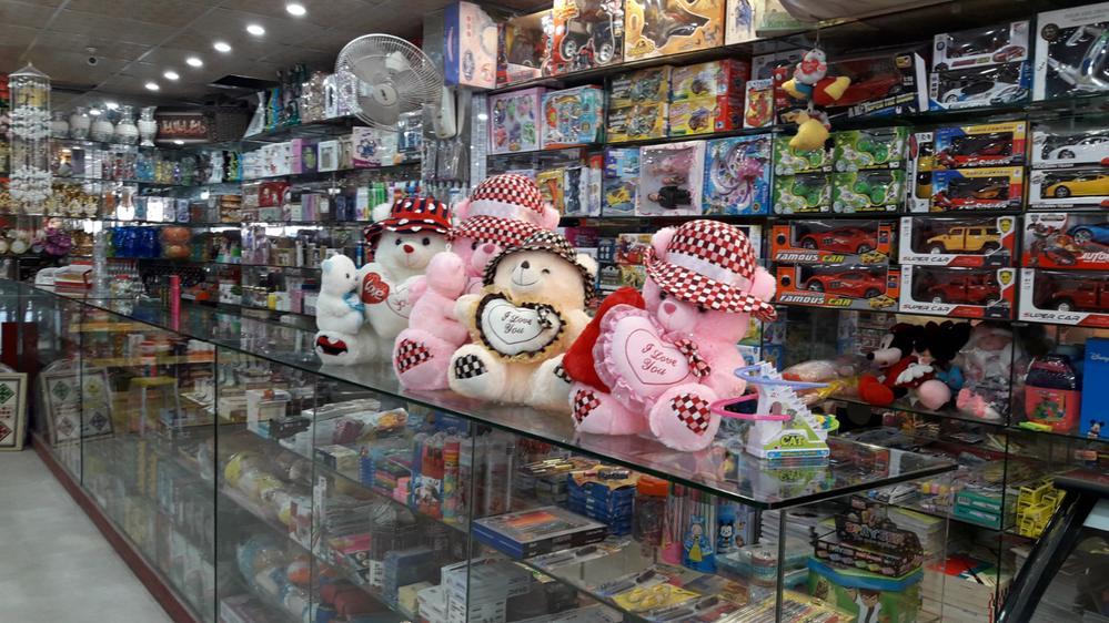 kid's toys and gifts corner of MM Mart, Ghakhar