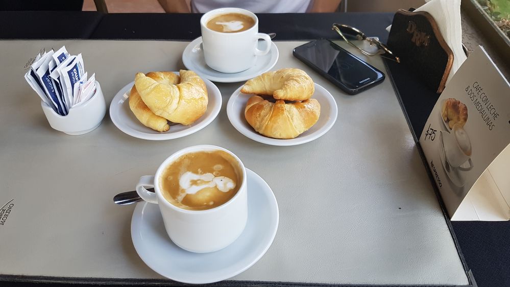 Coffee and croissants, delicious!