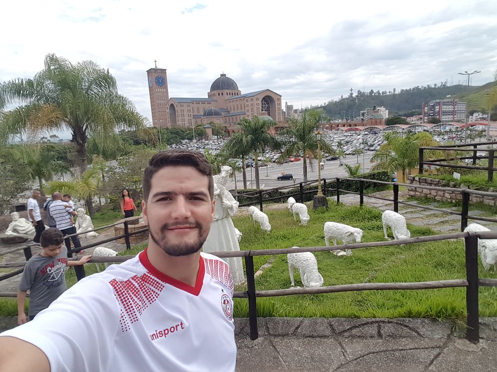 Caption: Selfie of me in  Aparecida, SP - Brazil - 2018