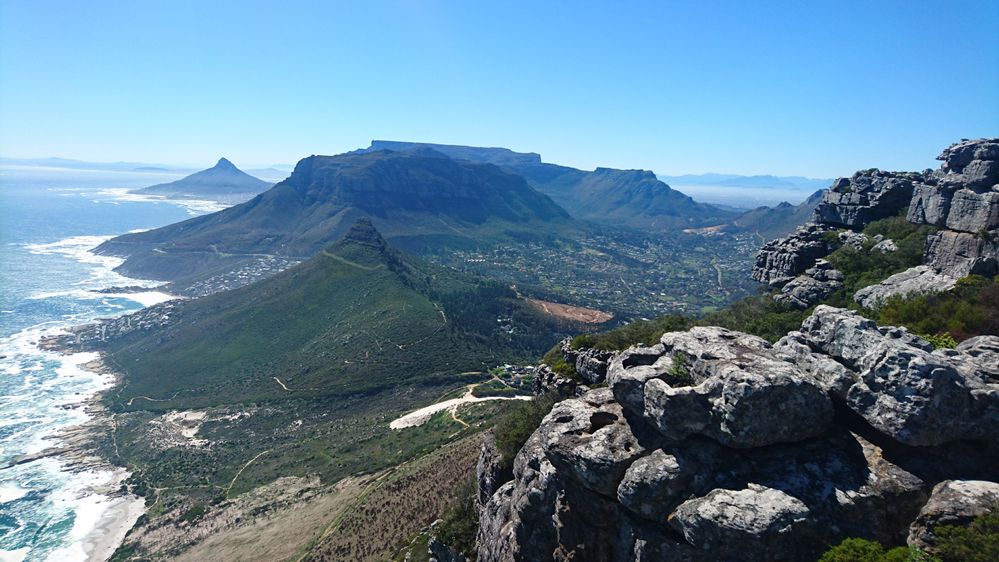 A view of some of the mountain in the Table Mountain National Park. This one was taken from Suther Peak, Karbonkelberg.