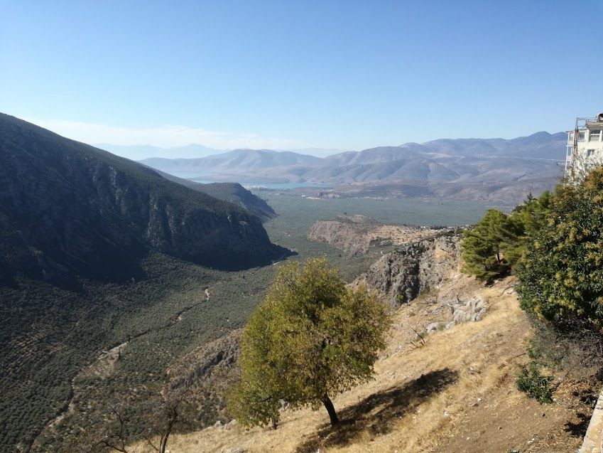The mountains near Delphi, Greece.