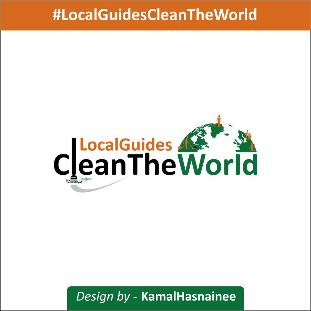 Logo-LocalGuidesCleanTheWorld, design by me (Kamalhasnainee)