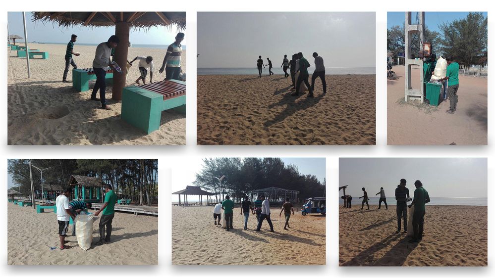 Photo 1) Sri Lanka - 'Cleanup Batticaloa Kallady Beach'' - photo courtesy @IlankovanT