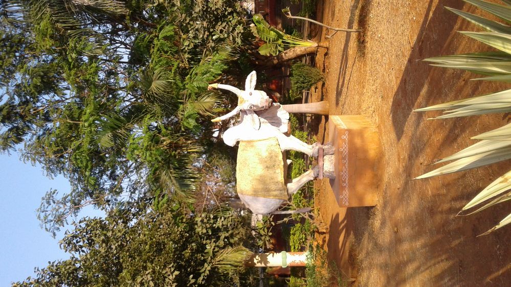 Visakhapatnam City of Destiny :India -  Traditional Bull Statue at Jatara Shilparamam