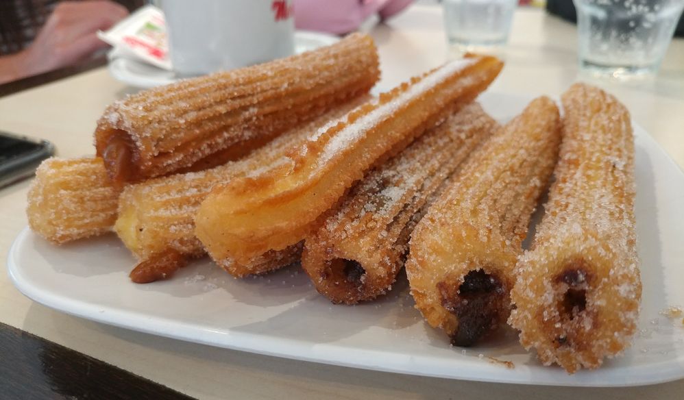 Churros filled with chocolate/dulce de leche