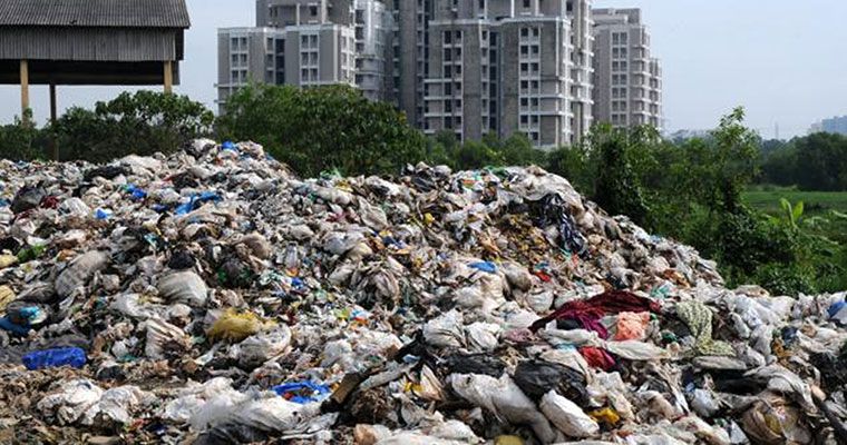 Plastic waste collected in Cochin City