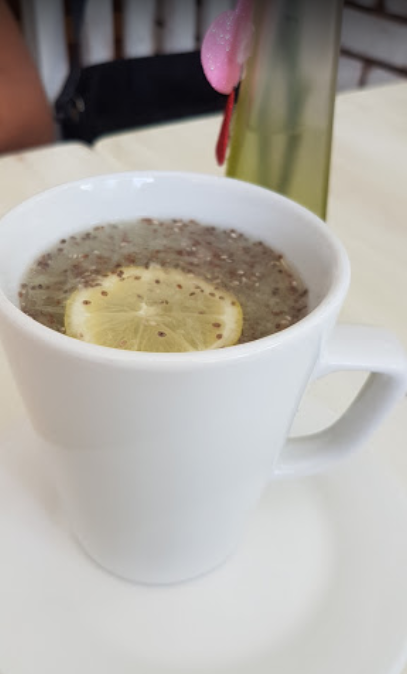 Freshly-squeezed lemonade with chia seeds