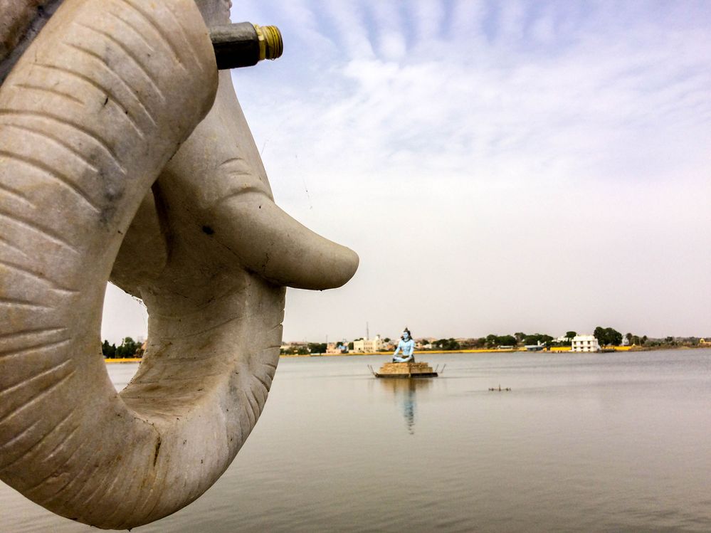 Elephant Statue at the Gap Sagar Lake