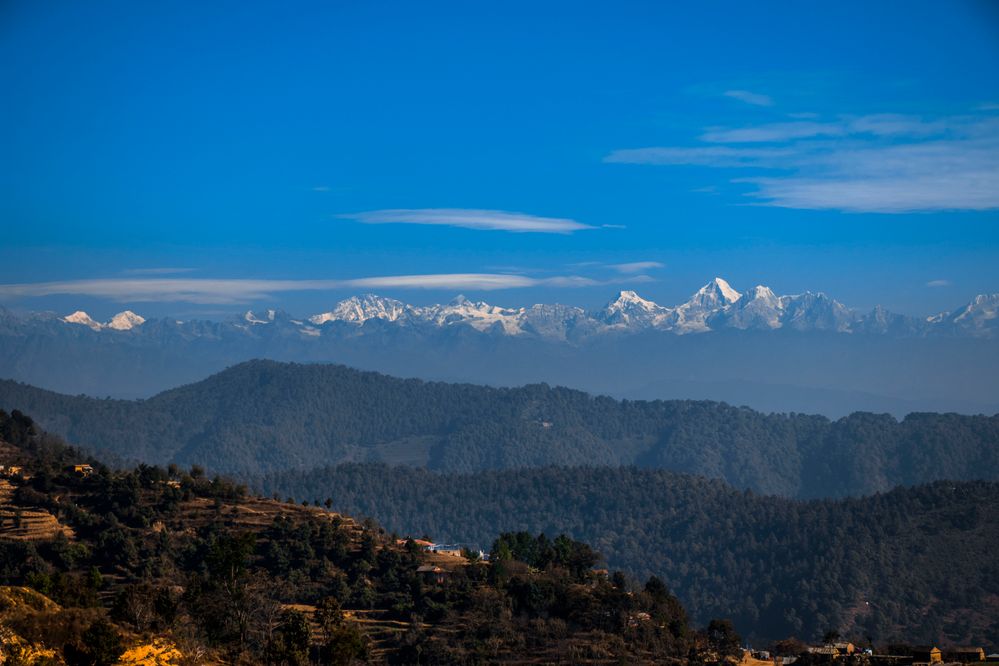 Himalayan Range as seen from Pharping
