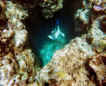 Coral Caves in Roatan, Honduras