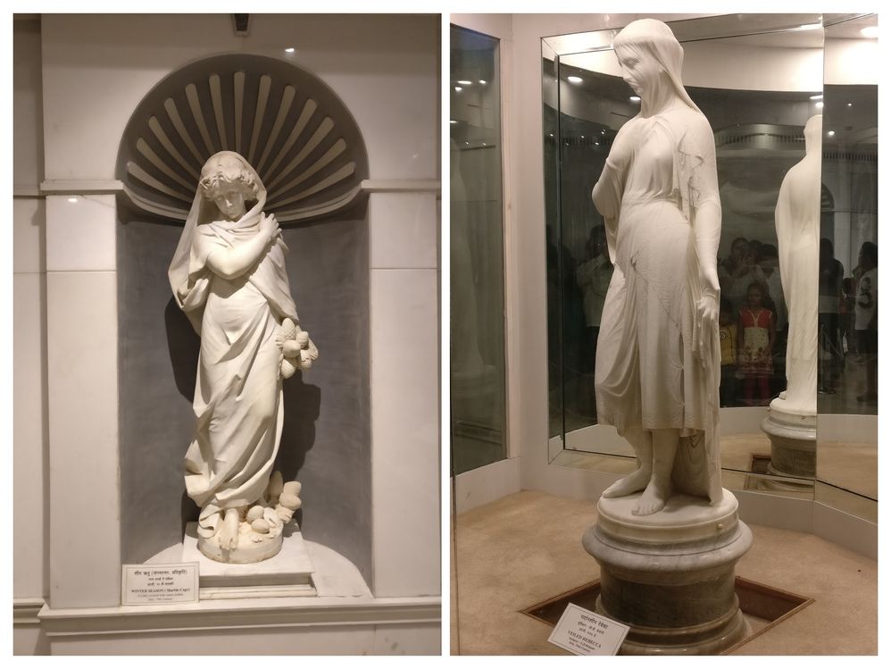 Caption: Porcelain Sculptures; Right: Rebecca