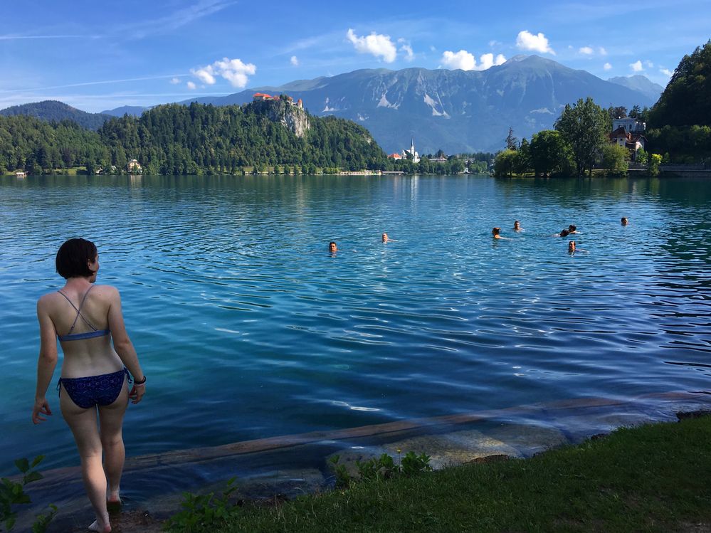 Basking in the sunshine at Lake Bled, Slovenia