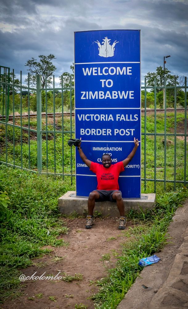 Me at the zambian /Zimbambwe border