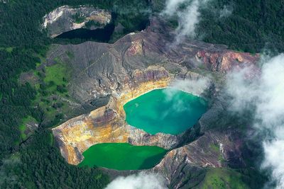 The color of beautiful Kelimutu Lake