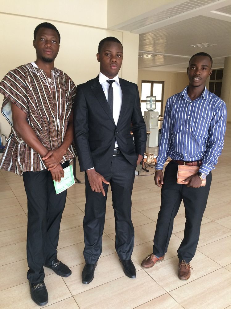 From left to right: Edmond, Me and  Gartey at UMaT auditorium