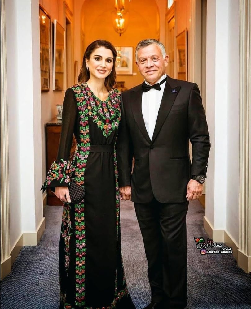 king Abdullah II & Queen Ranya Of Jordan source Jordan Guard Page