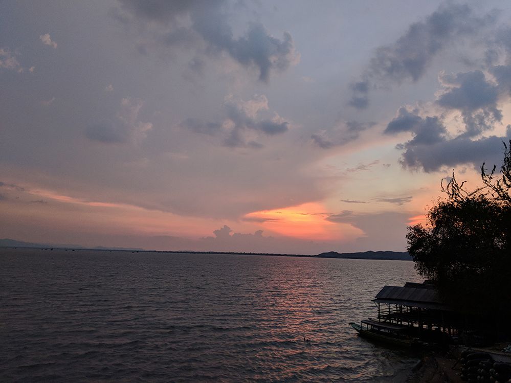 Sunset at Kamping Puoy Lake