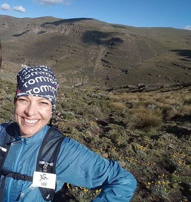 Trail running in the Lesotho mountains