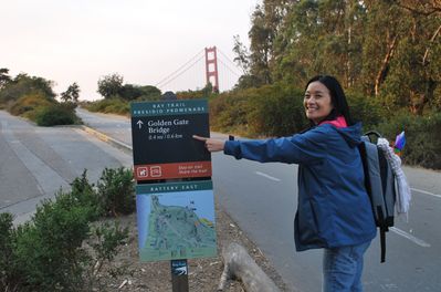 Caption: Walking towards the Golden Gate Bridge. Photo: @karenvchin