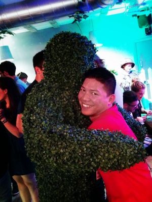 Awww.. I got to hug a bush!!!