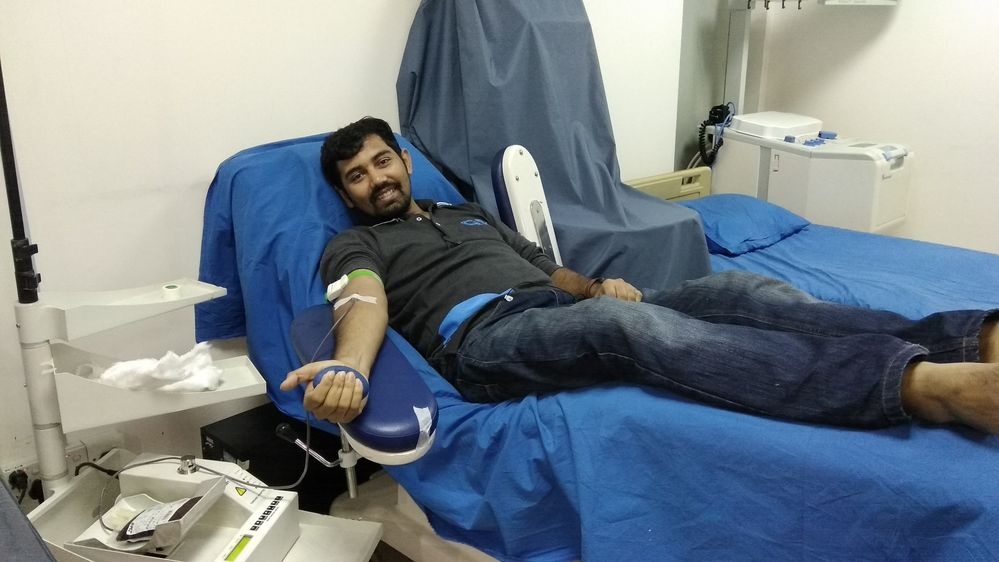 Donated blood for the 5th time.