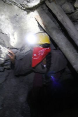 Me underground in the mines. Potosí - Bolivia