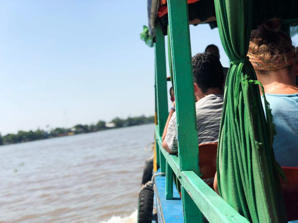 On the Mekong River.