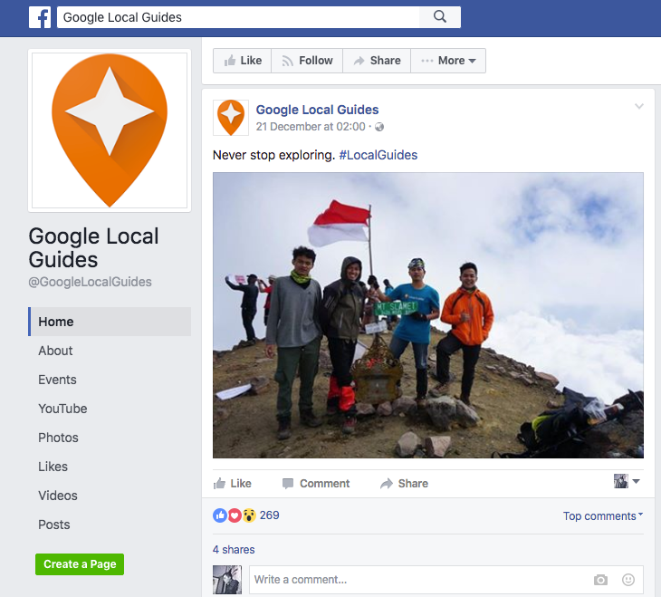 Facebook Google Local Guides (But, My Name doesn't mentioned by Local Guides)