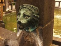 Lionhead on a fountain