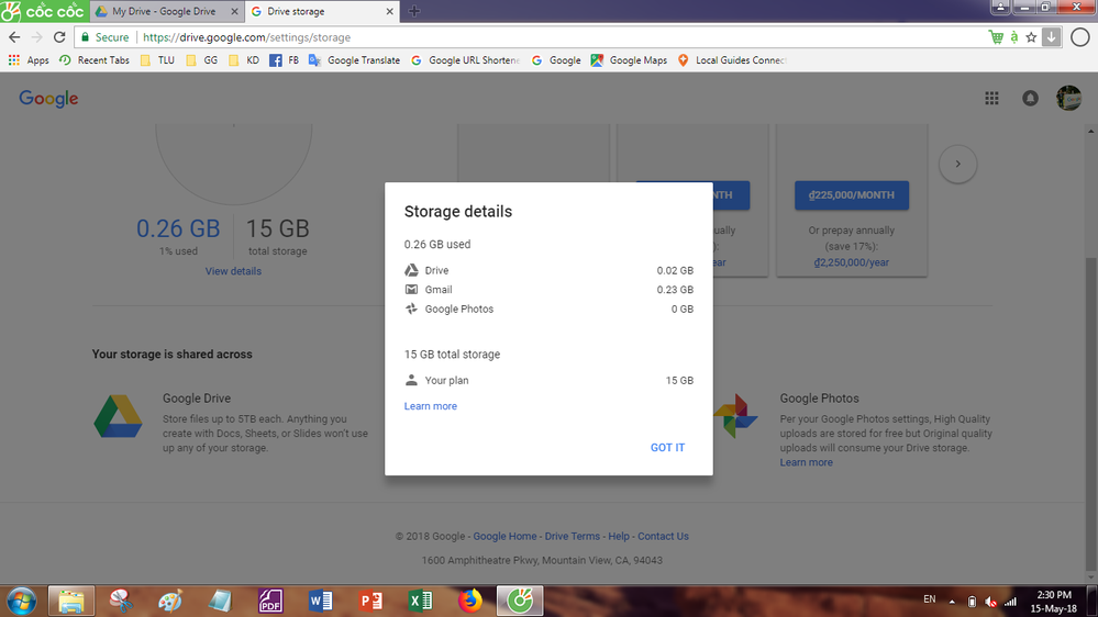Now I have more space in Google Drive