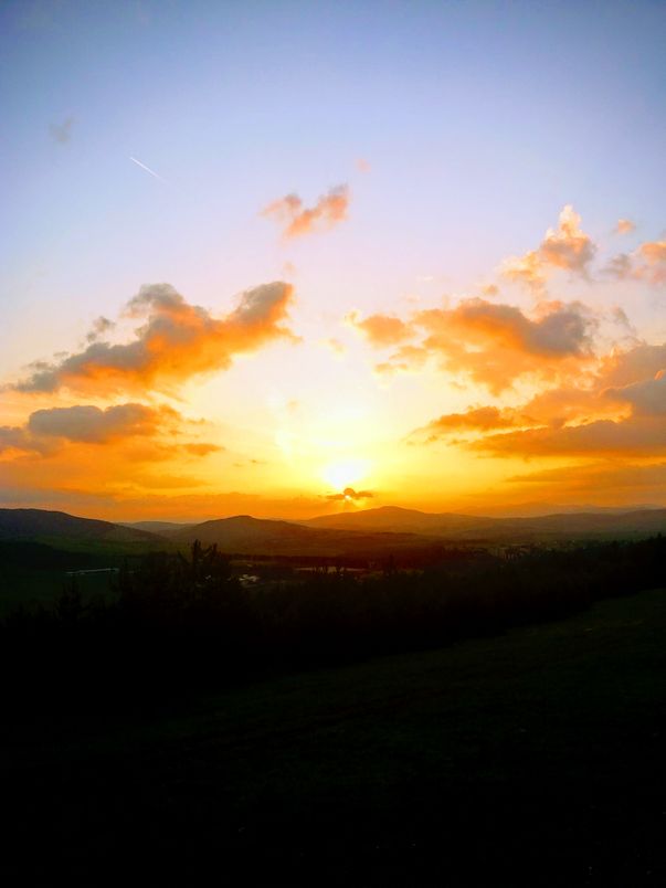 Sunset from the Monument to the Executed Partisans of Zlatibor