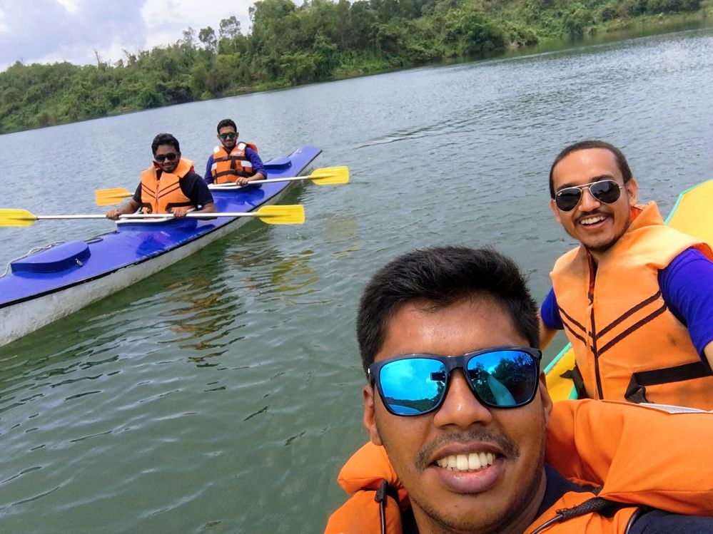 Me with my friends at  Mahamaya Lake.