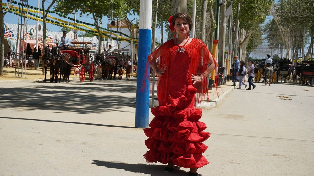 Typical Flamenco dress.