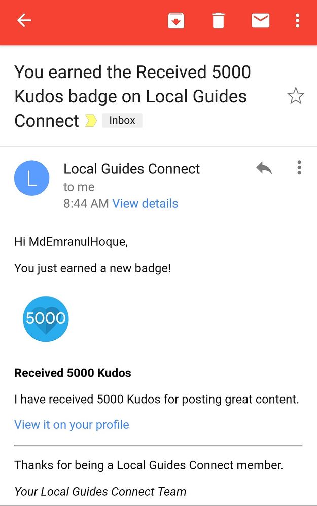 Received 5000 Kudos Badge
