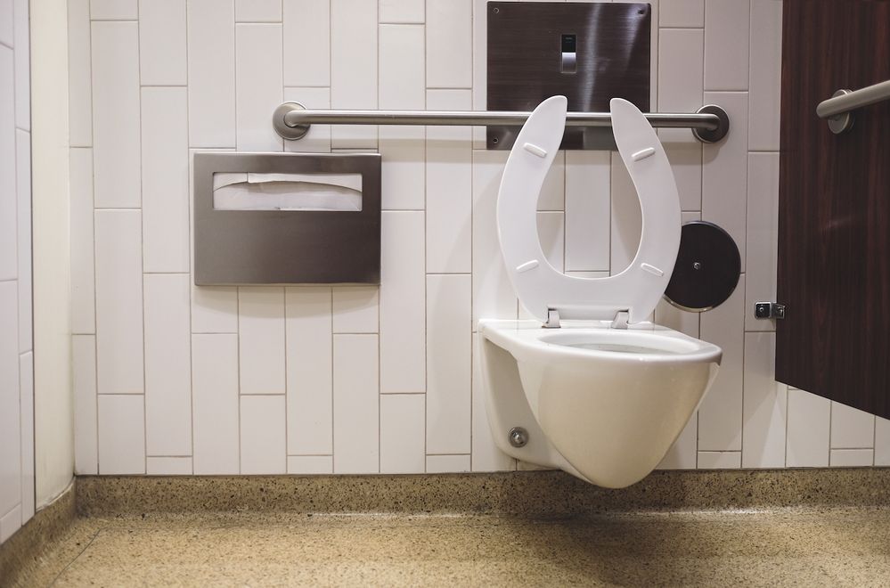 A bar used for stability in an accessible restroom. (Getty Images)
