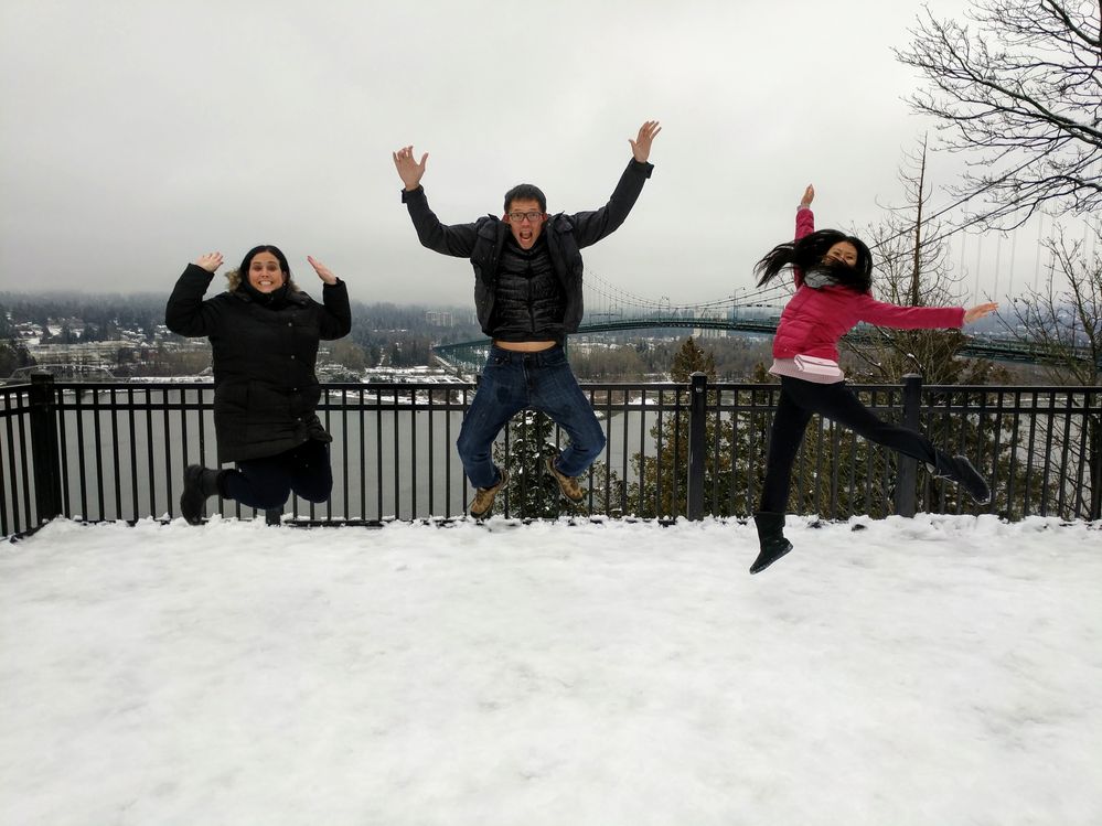 Photo Caption: Image of myself, @i_yudhi and @shirley jumping during a trip to Vancouver in January 2017.