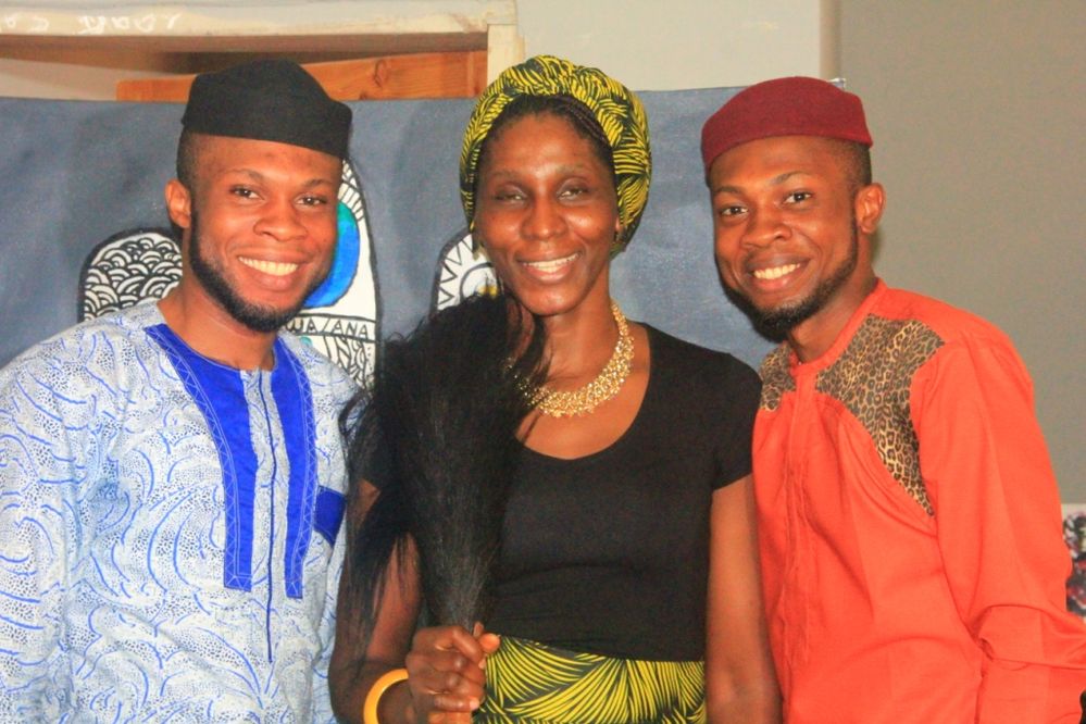 L-R; Onyedika Okoye, Chinelo and Emeka Okoye