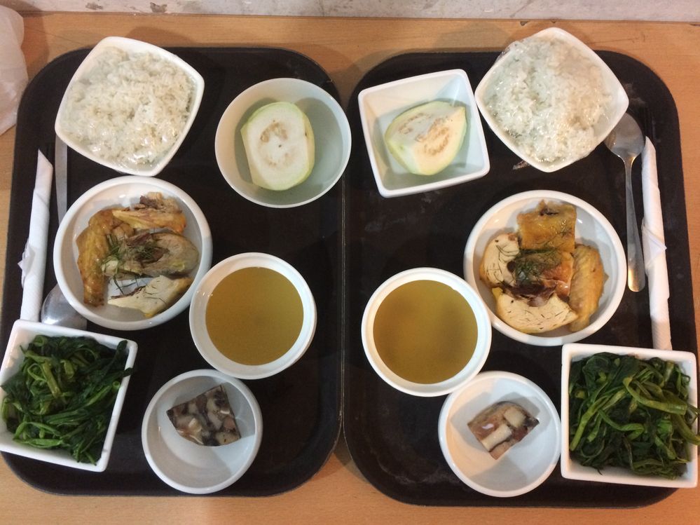 A lunch meal for 2 Doctors in National Geriatric Hospital, Vietnam